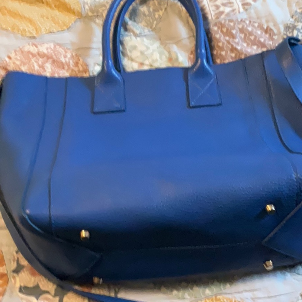 M.Gemi Blue Leather Handbag